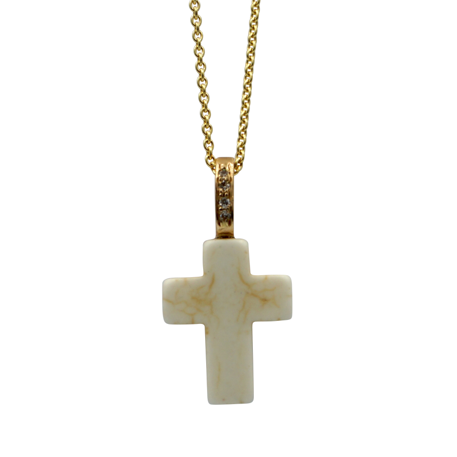 Cross pendant stone